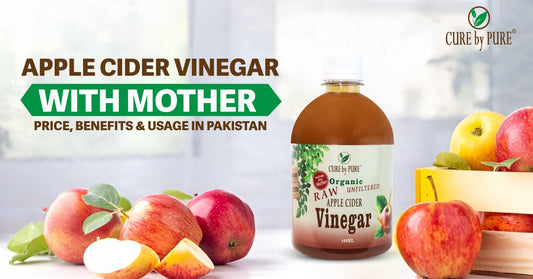 Apple cider vinegar with mother and chia seeds morning drink recipe Pakistan CureByPure