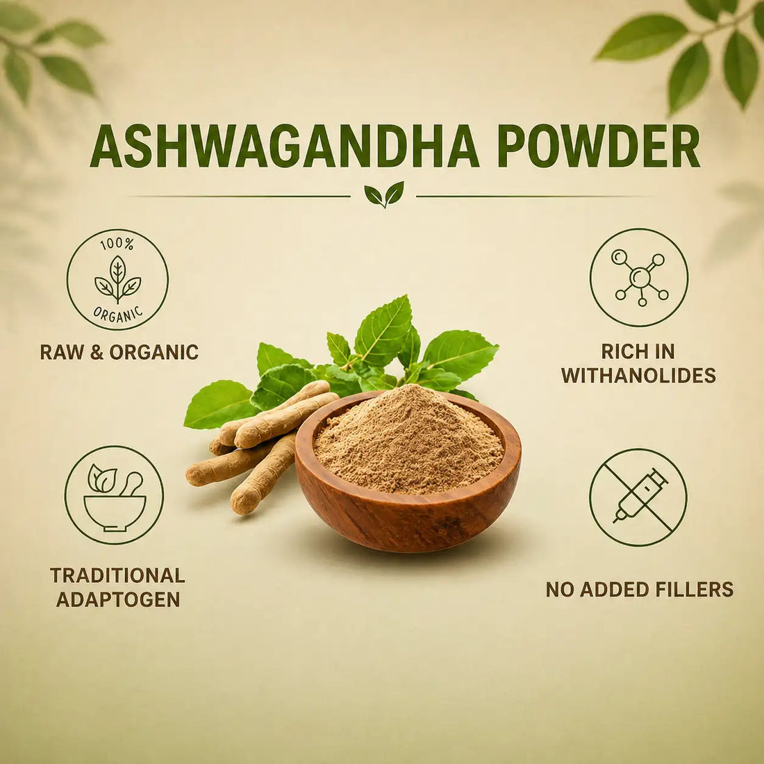 Asgandh nagori (ashwagandha) ke fayde aur doodh ke saath istemal — Urdu guide by Cure by Pure Pakistan