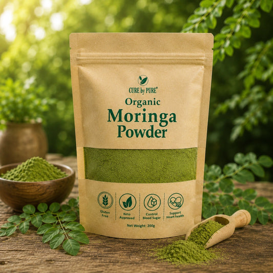 Moringa powder Pakistan — pure organic sohanjana leaf powder by Cure by Pure