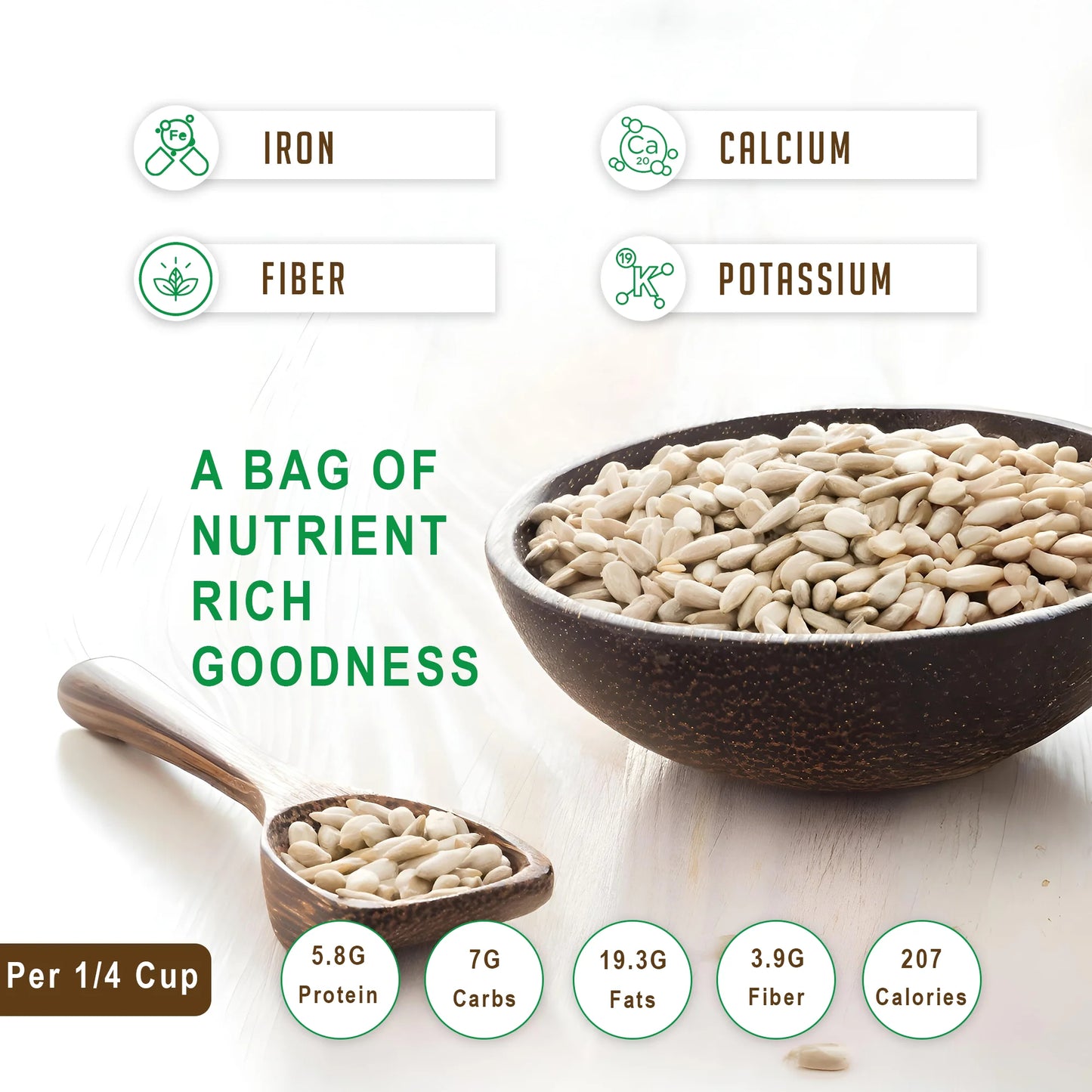 Organic Sunflower Seeds – Protein & Nutrient-Rich by Cure By Pure