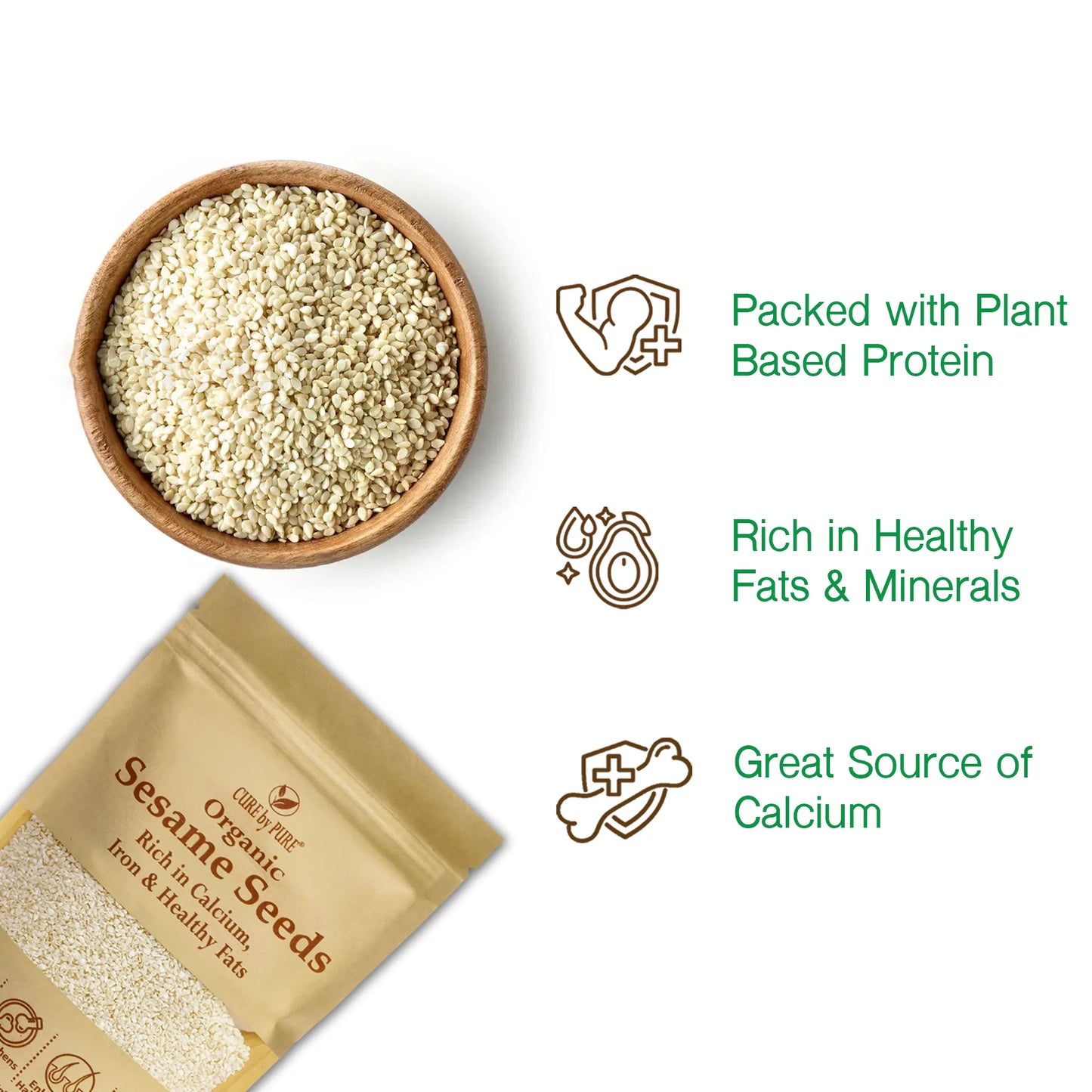 sesame seeds plant protein omega fatty acids Pakistan CureByPure