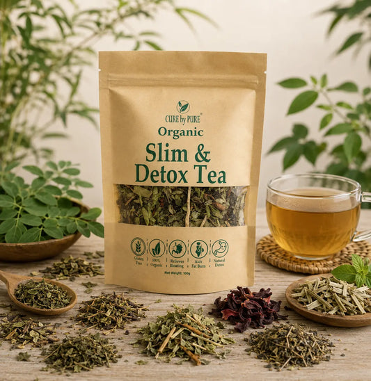 natural slim and detox tea product packaging